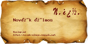 Novák Álmos névjegykártya